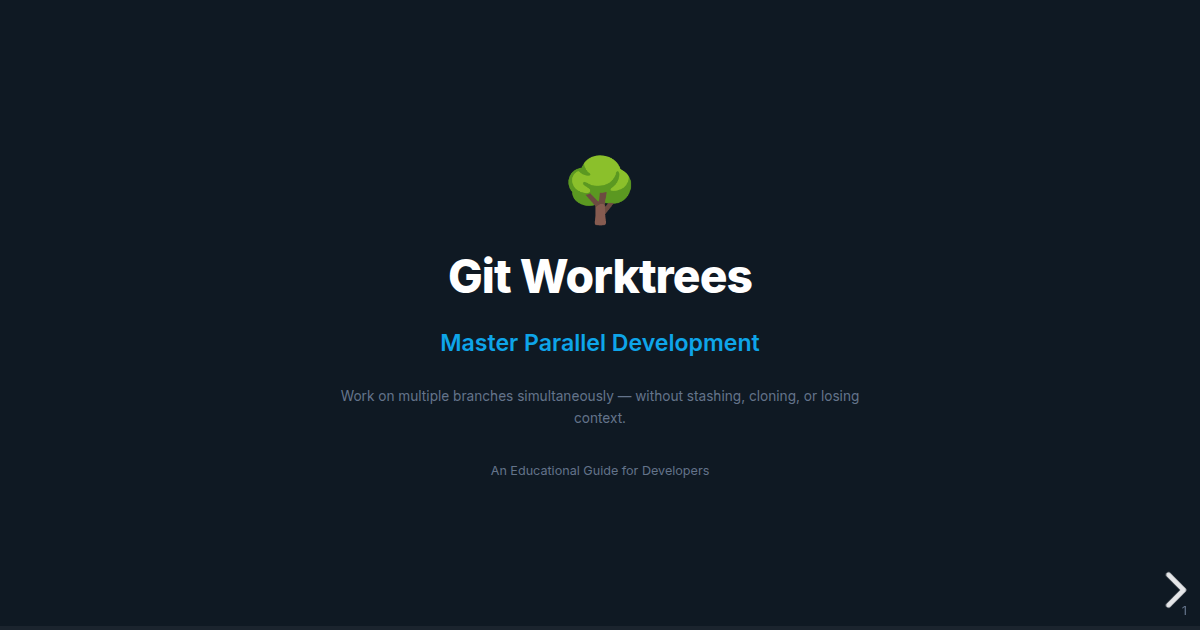 Git Worktrees: Master Parallel Development